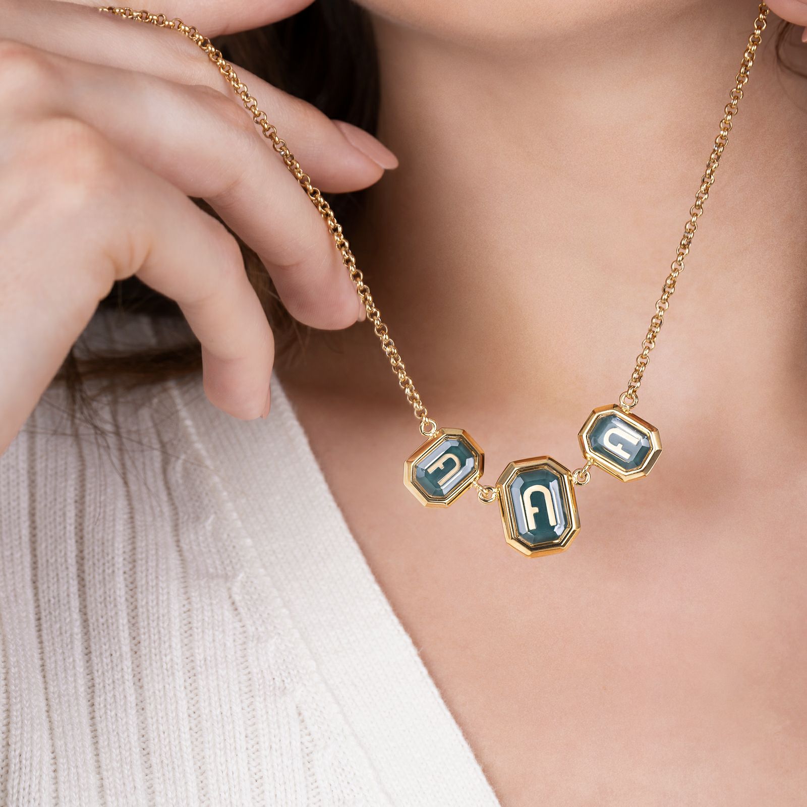 FURLA FURLA OCTAGONAL NECKLACE / フルラ フルラオクタゴナル  